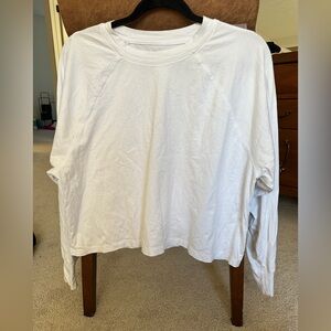 YPB by Abercrombie Long Sleeve Lightweight Tee – White, Size L